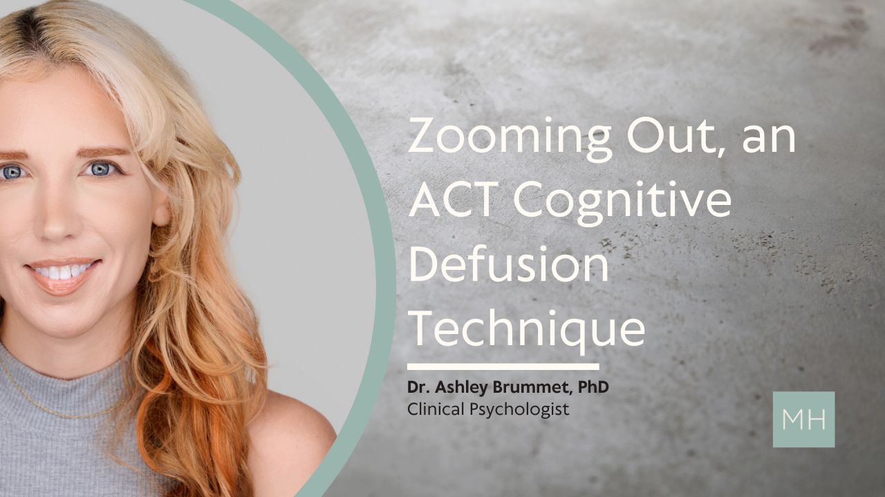 Zooming Out, an ACT Cognitive Defusion Technique